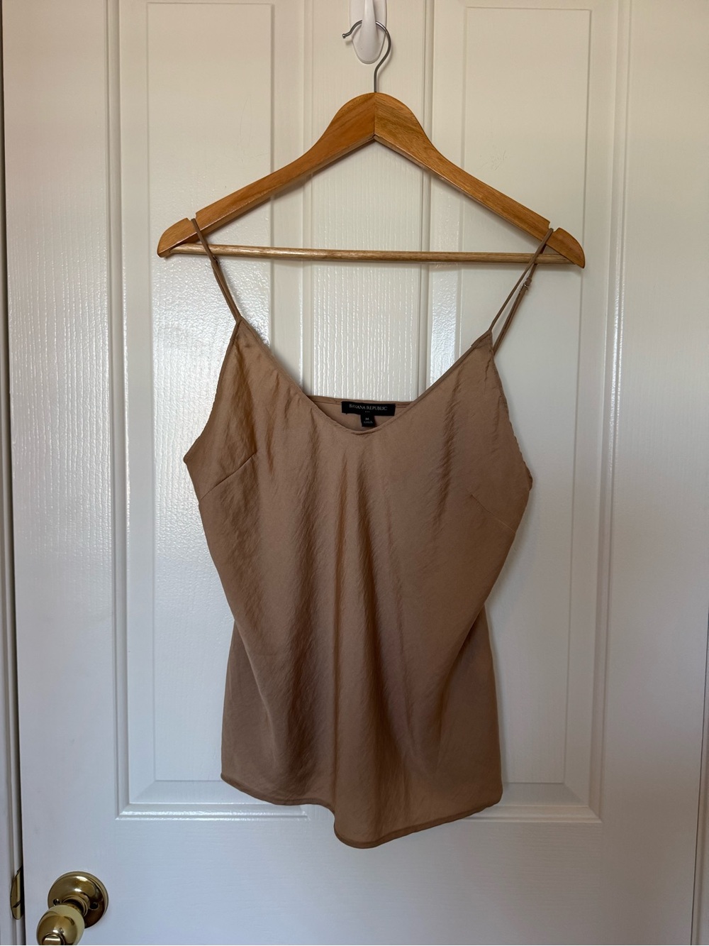 Banana Republic Tan Satin Cami Tank Top Size M